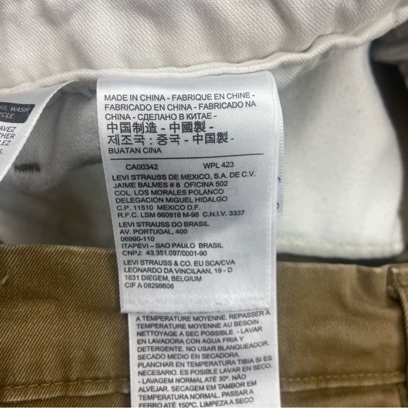 Levi's 511 Chino Slim Dark Tan Men's Pants Tag 38x30 - Picture 7 of 10